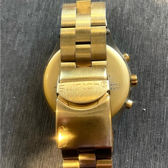 Rare Swatch Gold and silver  Chronograph Watch - Picture 3 of 6